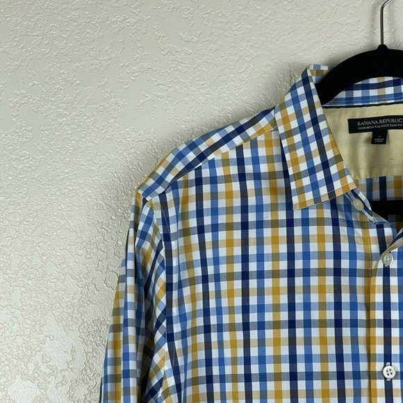 Banana Republic Men's Tailored Slim Fit Shirt Sz L - Picture 4 of 7